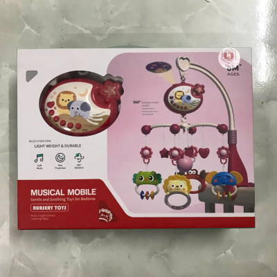 Đồ Chơi Treo Nôi Cũi, Xe Đẩy Cho Bé, Tự Động Xoay 360 Độ Và Phát Nhạc Ru Cho Bé Ngủ Ngon - Hàng Nhập Khẩu