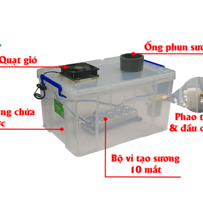 Máy Tạo Ẩm Nhà Yến 3A260W (Vỉ 10 Mắt) - Phun Sương Tạo Ẩm Siêu Âm - Hàng Chính Hãng