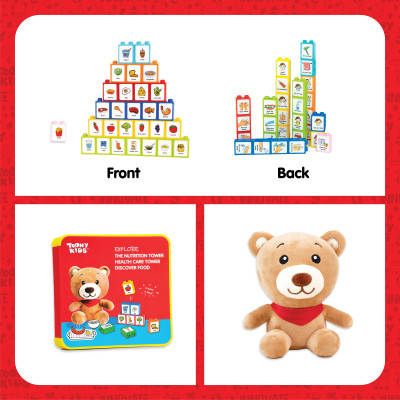 Đồ Chơi Bộ Lắp Ráp Học Và Chơi Cùng Gấu TOONYKIDS - Đồ Chơi Thông Minh Cho Bé - Bear Day Care TN00622 [Tặng Kèm Sticker]