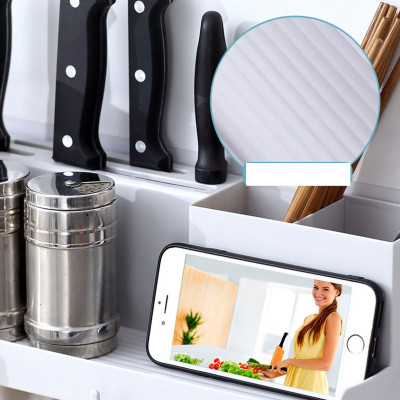 Kệ Đựng Gia Vị Nhà Bếp 4 Móc Treo Tường Thoát Nước (Màu ngẫu nhiên)