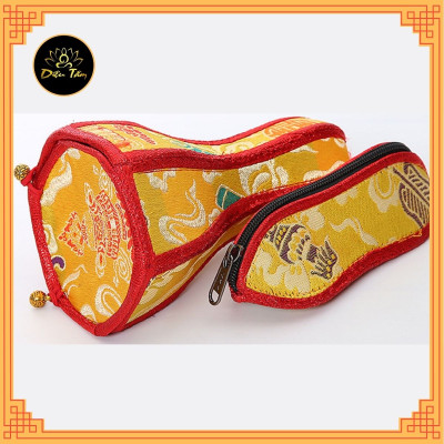 Túi vải gấm hộp đựng chuông chày kim cang Nepal mật tông tây tạng đồ thờ cúng bộ vỏ bao đựng chuông chùy - áo linh chử