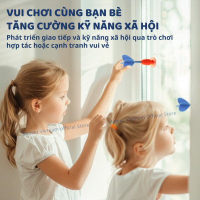 Bộ ném tiêu cao su kèm sticker hồng tâm Mideer Suction Dart