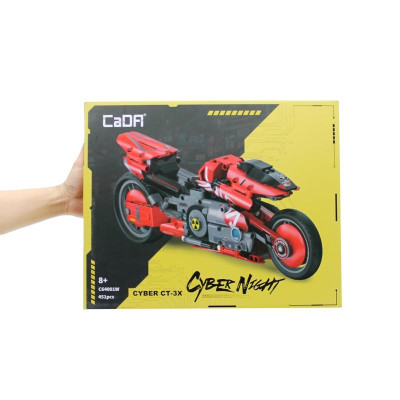 Đồ Chơi Lắp Ráp Xe Mô Tô Cyber CT-3X - CaDA C64001W (451 Mảnh Ghép)