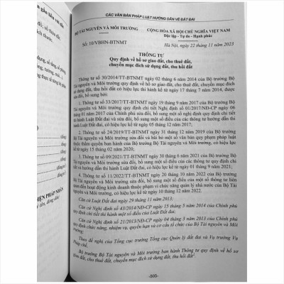 Sách So Sánh Luật Đất Đai Năm 2013 - 2024 và Các Văn Bản Pháp Luật Hướng Dẫn về Đất Đai (V2449A)