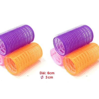 Combo 6 lô uốn tóc tự dính size 3cm mẫu phổ biến thường dùng ( giao màu nhẫu nhiên )