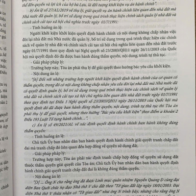 Kỹ năng giải quyết vụ án hành chính trong lĩnh vực Quản lý đất đai và thực tiễn xét xử của Tòa án nhân dân (Tái bản lần thứ nhất, có sửa đổi, bổ sung theo luật đất đai 2024) 