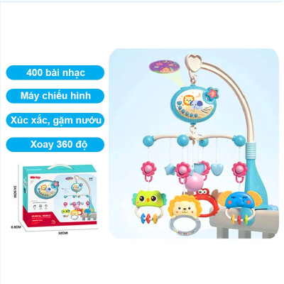 Đồ Chơi Treo Nôi Cũi, Xe Đẩy Cho Bé, Tự Động Xoay 360 Độ Và Phát Nhạc Ru Cho Bé Ngủ Ngon - Hàng Nhập Khẩu