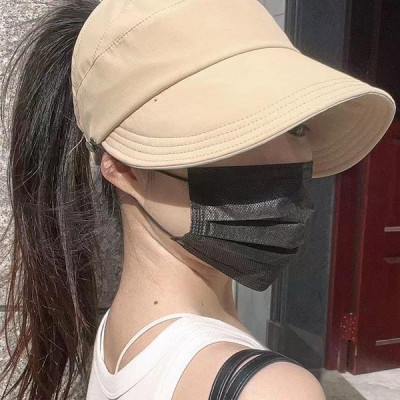 Mũ chống nắng nửa đầu  , mũ đi biển , du lịch có nút  đeo khẩu trang phong cách thời trang Hàn Quốc