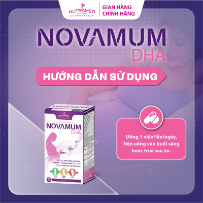 Viên uống Novamum DHA hỗ trợ bổ sung dưỡng chất cần thiết, tăng cường đề kháng (30 viên) - Nutramed