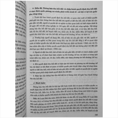 Sách Bình Luận Khoa Học Luật Đất Đai năm 2024 - V2480TP