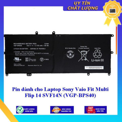 Pin dùng cho Laptop Sony Vaio Fit Multi Flip 14 SVF14N ( VGP-BPS40 ) - Hàng Nhập Khẩu New Seal
