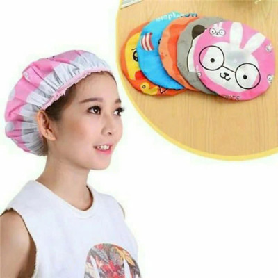 COMBO 2 Mũ Tắm Trùm Đầu CUTE Tránh Ướt Tóc Khi Tắm , Ủ Dưỡng Tóc Đa Năng - Giao Màu Ngẫu Nhiên 