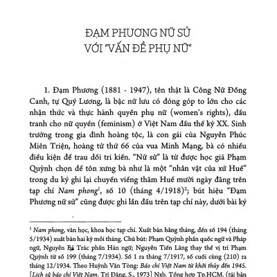 Đạm Phương Nữ Sử - Vấn Đề Phụ Nữ Ở Nước Ta