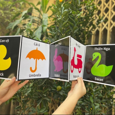 Thẻ kích thích thị giác cho trẻ sơ sinh, đồ chơi cho bé sơ sinh từ 0 - 2 tuổi, giúp bé phát triển giác quan và não bộ