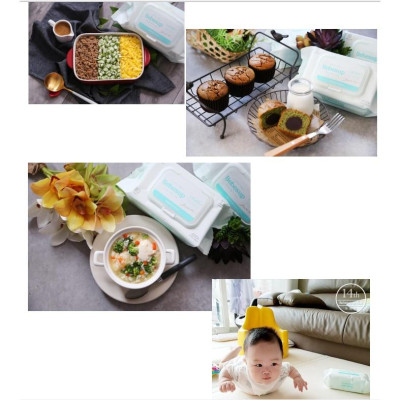 Khăn ướt BEBESUP Combo 5 SENSITIVE 80 tờ/gói nhập khẩu Hàn Quốc