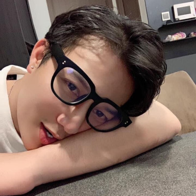 Gọng Kính Cận, Kính Giả Cận Nam Nữ Mắt Vuông Form To Gọng Nhựa Dày Full Đen Chống Ánh Sáng Xanh Không Độ