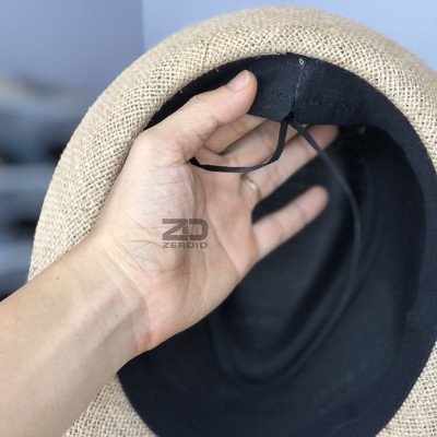 Mũ Phớt Cói Nam, Nón Rơm Đi Biển Vành Nhỏ Cao Cấp MP048