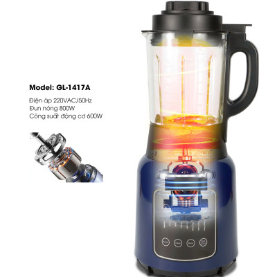 Máy xay sữa hạt Gali GL-1417A 1.75 lít đa chức năng, nấu hẹn giờ. Hàng chính hãng bảo hành 24 tháng