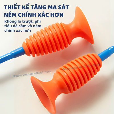 Bộ ném tiêu cao su kèm sticker hồng tâm Mideer Suction Dart