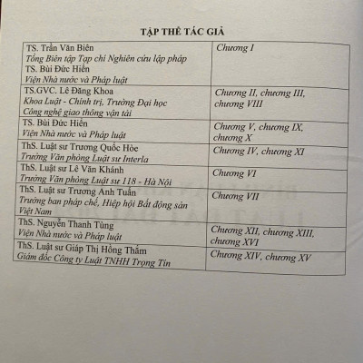 Bình Luận Khoa Học Luật Đất Đai 2024