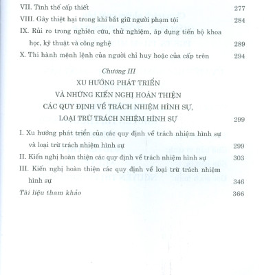 TRÁCH NHIỆM HÌNH SỰ VÀ LOẠI TRỪ TRÁCH NHIỆM HÌNH SỰ (Sách chuyên khảo) (Tái bản lần thứ hai, có sửa chữa, bổ sung)