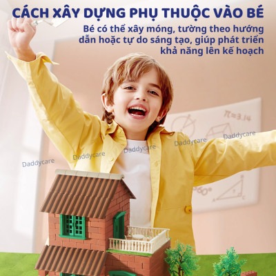 Đồ chơi lắp ráp khối xây dựng mô phỏng mini Mideer My First Building, đồ chơi nhập vai kĩ sư cho bé