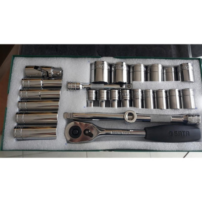 Bộ khay đầu tuýp 25 chi tiết 1/2 inch SATA 09921( hệ inch)