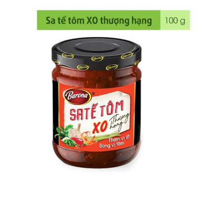 Nước Dùng Lẩu Riêu Cua Barona 230g tươi ngon chuẩn vị không cần nêm nếm và 1 hũ Sa tế Tôm XO Thượng hạng Barona 100g