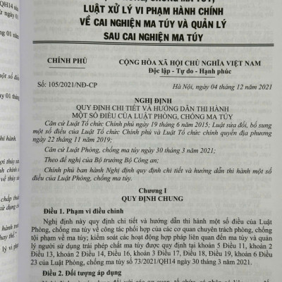 Sách Quy Định Chi Tiết Thi Hành Luật Phòng Chống Ma Tuý – Luật Xử Lý Vi Phạm Hành Chính về Cai Nghiện Ma Tuý - V2436A