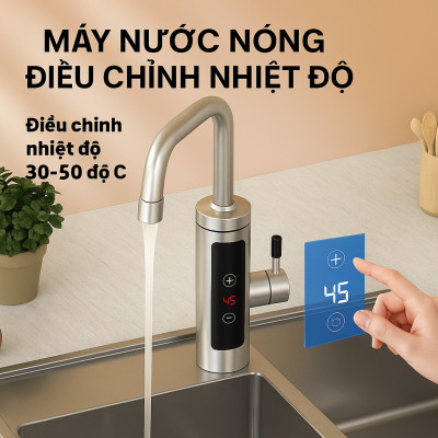 Máy Nước Nóng Trực Tiếp Inox Loại Xịn – Tiện Lợi Cho Mọi Gia Đình, Điều Chỉnh Nhiệt Độ, An Toàn Tuyệt Đối
