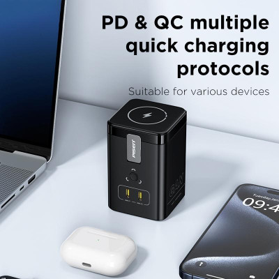 Bộ Sạc Nhanh 4 Trong 1 Pisen Desktop Magstation 45W