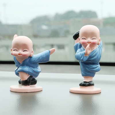 Bộ 4 Chú Tiểu Múa Võ Áo Xanh GROFA - Hàng chính hãng