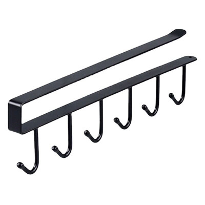 Móc Treo Dụng Cụ Nhà Bếp Dạng Thanh Không Cần Đục Lỗ 6 móc