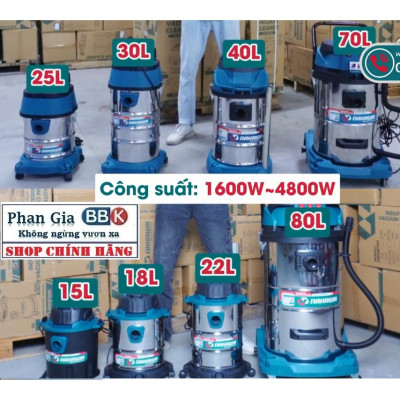 Hàng chính hãƞg, Máy Hút Bụi Công Nghiệp -Văn Phòng-Xưởng NAKAWA 80 Lít, Công Suất 4800W, Hàng chính hãƞg, BH 1 năm
