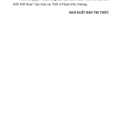 Các Nền Văn Hóa Biển Ở Việt Nam - GS.TS. Phạm Đức Dương