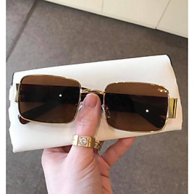 Kính râm Mắt vuông phong cách hiện đại retro thời trang (Nhiều Màu) + tặng Tuavit móc khóa mini