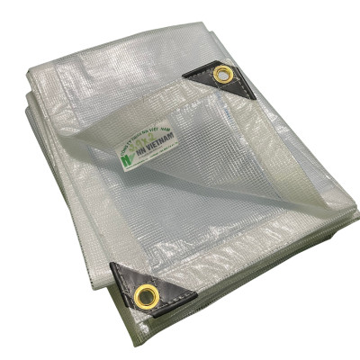 Bạt PVC kẹp lưới sợi polyester - Định lượng 280g/m2 - Dùng che mưa, KHỔ LƯỚI 1.4M