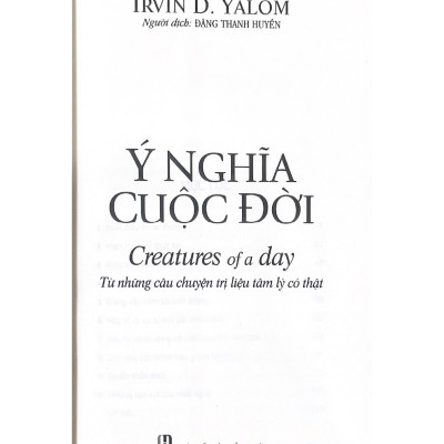 Ý Nghĩa Cuộc Đời - Từ Những Câu Chuyện Trị Liệu Tâm Lý