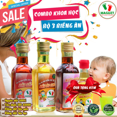Bộ 3 Dầu Ăn Dặm Cho Bé Biếng Ăn Maguzt ( Tặng Quà)