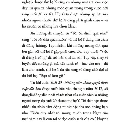 Tuổi 20 - Những Năm Tháng Quyết Định Cuộc Đời Bạn (Tái Bản 2018)