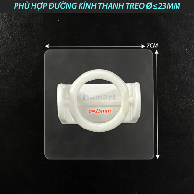 Giá Đỡ Thanh Treo Rèm Dán Góc Tường Xoay 360 Hamart Móc Vòng Tròn Siêu Dính Cố Định Đa Năng