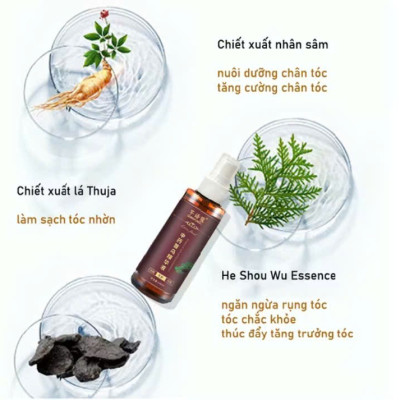 Chai xịt đen từ sâu bên trong giúp tóc mọc đen từ chân tóc không phải thuốc nhuộm