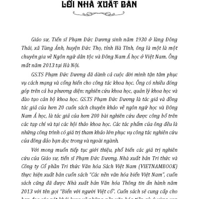 Các Nền Văn Hóa Biển Ở Việt Nam - GS.TS. Phạm Đức Dương