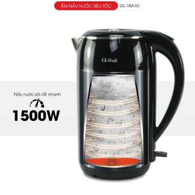 Ấm siêu tốc Gali GL-18A10 dung tích 2.2 Lít. Thiết kế 2 lớp chống nóng, giữ ấm . Hàng chính hãng, bảo hành 24 tháng