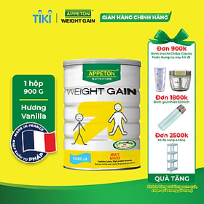 Sữa Appeton Weight Gain cho Người lớn hương Vanilla lon 900g