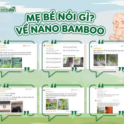 COMBO 6 Bịch tã/bỉm Dán Nano Bamboo sợi tre NB1/S/ M(336 miếng) tiết kiệm 300k kèm quà tặng