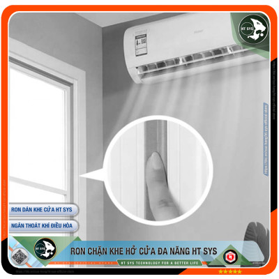 Ron Chặn Khe Cửa HT SYS - Chất Liệu PU Và PE Cải Tiến, Dài 2 Mét - Ron Dán Khe Cửa, Chân Cửa, Khung Cửa - Ngăn Gió Lùa, Cách Âm, Chống Bụi, Ngăn Côn Trùng, Chống Thoát Khí Điều Hòa, Chống Va Đập Cửa - Hàng Chính Hãng