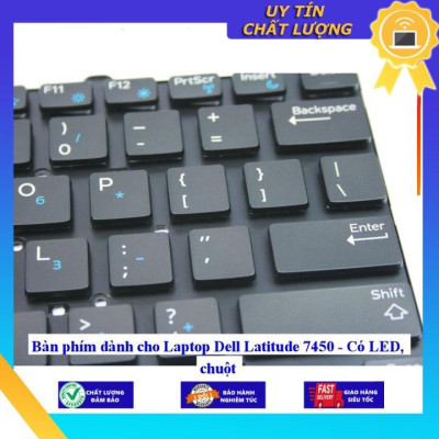 Bàn phím dùng cho Laptop Dell Latitude 7450 - Có LED, chuột  - Hàng Nhập Khẩu New Seal