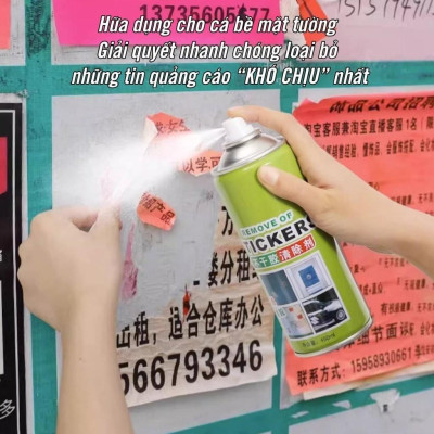 Chai vệ sinh 260ml sơn bám, băng keo trang trí nhà cửa, sticker trẻ con dán bừa bãi cho Gia đình