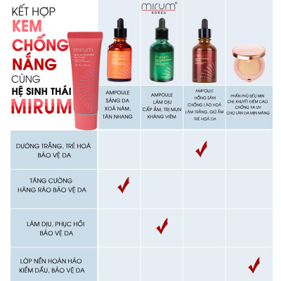 Kem chống nắng Mirum nâng tông, dưỡng trắng, ngừa lão hóa và bảo vệ da toàn diện 50ml – Mirum Multi UV Protection Sun Cream SPF 50+/PA+++
